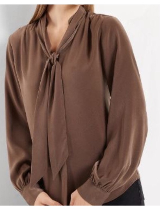 Express Tops - Express 💮 portofino satin button tie shirt large nwt new